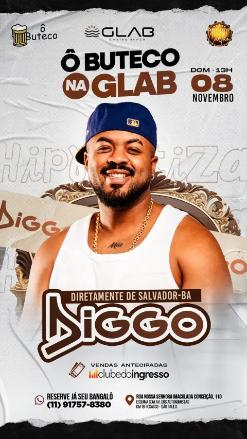 Flyer: Ô Buteco na Glab, domingo 08 nov